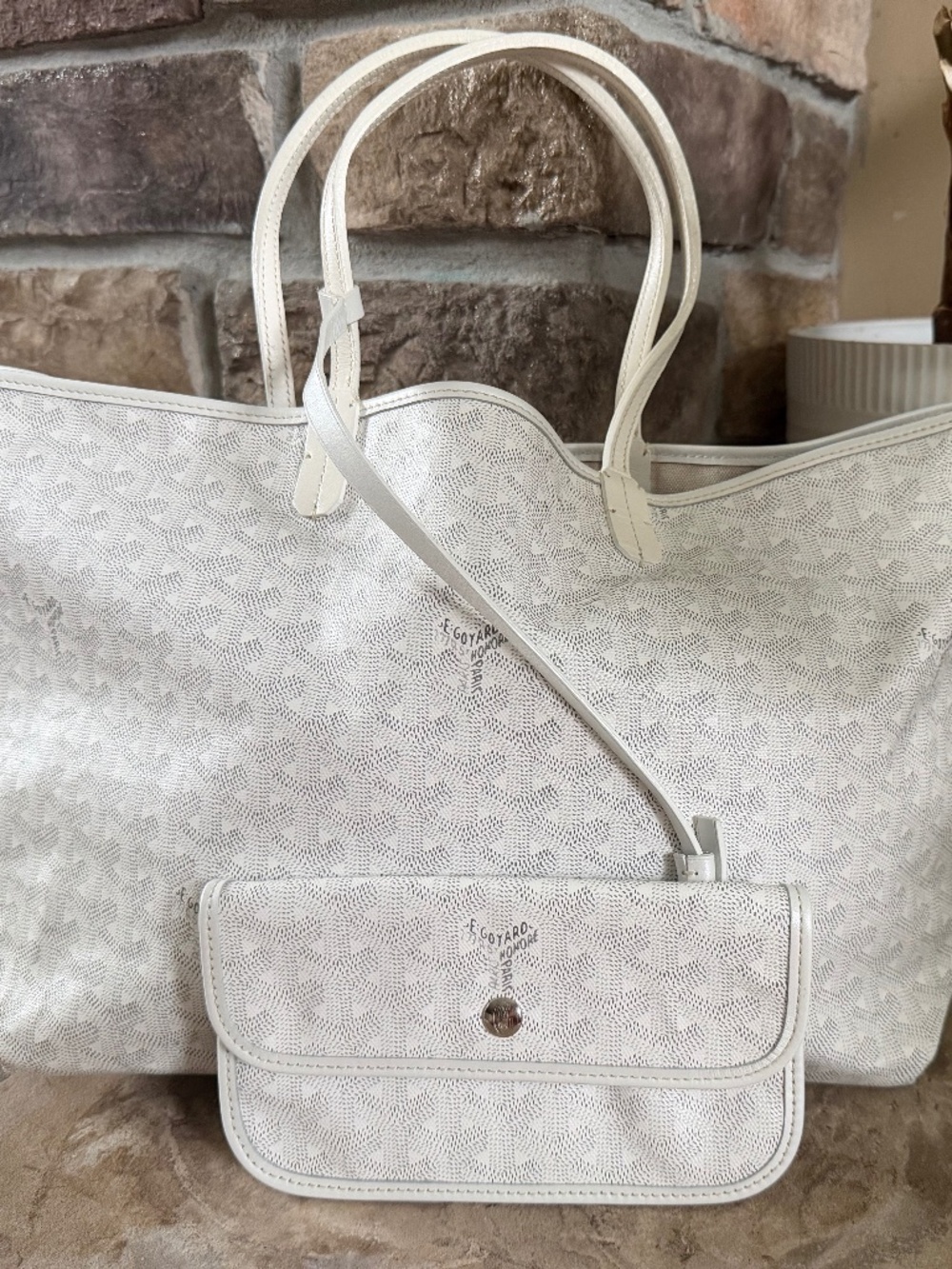 Goyard Saint Louis MM Tote - White